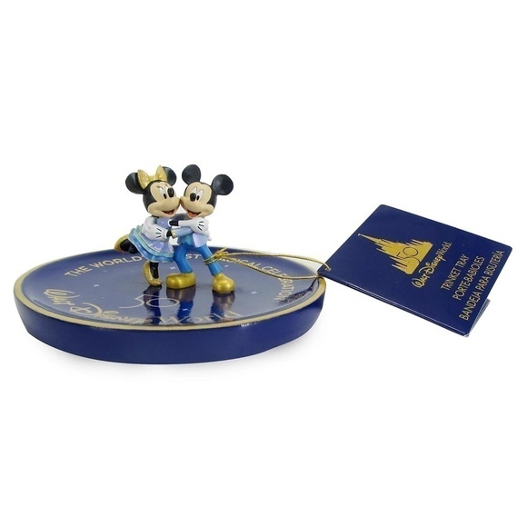 Mickey & Minnie Mouse Trinket Tray - Walt Disney World 50th Anniversary - Picture 1 of 13